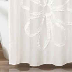 Single Ruffle Flower Shower Curtain - Lush Décor -Home Decoration Promotion GUEST aa0d3864 5504 470e b241 2627d48233a2