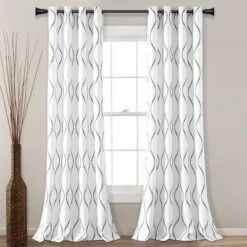 2pk 52"x84" Light Filtering Swirl Window Curtain Panels - Lush Décor -Home Decoration Promotion GUEST aaa255d0 ef29 4941 8959 1dd015c53726