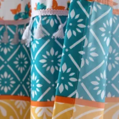 2pk 42"x84" Light Filtering Emily Boho Stripe Curtain Panels Turquoise Blue - Lush Décor -Home Decoration Promotion GUEST ab449dc7 ca75 4a8c 9082 b50a52801f6e