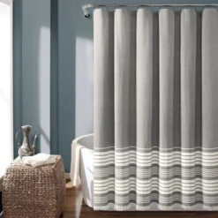 Nantucket Yarn Dyed Cotton Tassel Fringe Shower Curtain - Lush Décor -Home Decoration Promotion GUEST ac82f31e c5a2 488c bbc7 9f1b1c544766