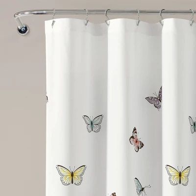 Kids' Flutter Butterfly Shower Curtain - Lush Décor 1 Kids' Flutter Butterfly Shower Curtain - Lush Décor