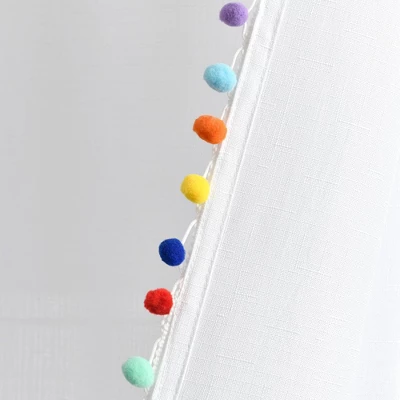72"x72" Kids' Pom Pom Shower Curtain - Lush Décor 5 72"x72" Kids' Pom Pom Shower Curtain - Lush Décor - Image 5