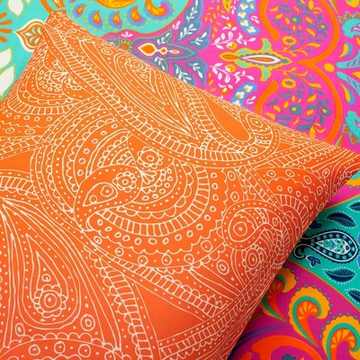 3pc Boho Chic Cotton Duvet Cover Set Turquoise/Navy - Lush Décor 5 3pc Boho Chic Cotton Duvet Cover Set Turquoise/Navy - Lush Décor - Image 5