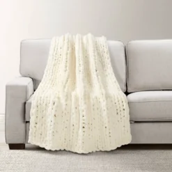 40"x50" Hygge Soft Cozy Chunky Knitted Throw Blanket - Lush Décor