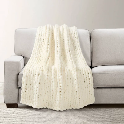 40"x50" Hygge Soft Cozy Chunky Knitted Throw Blanket - Lush Décor 1 40"x50" Hygge Soft Cozy Chunky Knitted Throw Blanket - Lush Décor