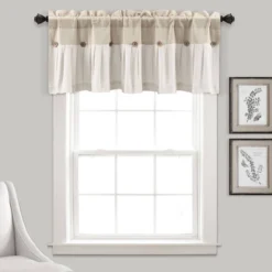 18"x52" Farmhouse Linen Button Window Valance - Lush Décor 15 18"x52" Farmhouse Linen Button Window Valance - Lush Décor -Home Decoration Promotion GUEST b02e4d65 6d63 41d1 9a09 08bd3bd3f49e