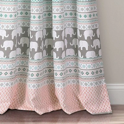 Elephant Striped Window Curtain Panels - Lush Décor 3 Elephant Striped Window Curtain Panels - Lush Décor - Image 3