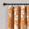 2pk 52"x95" Light Filtering Botanical Garden Curtain Panels Orange - Lush Décor