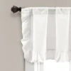 52"x18" Linen Ruffle Window Valance White - Lush Décor