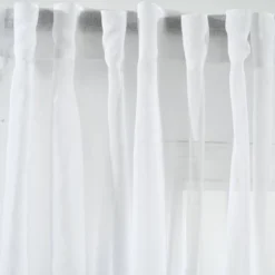 2pk 38"x84" Sheer Zuri Flora Curtain Panels Blue/Coral - Lush Décor