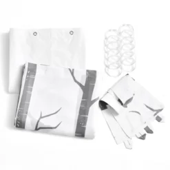 16pc Bird On The Tree Shower Curtain With Peva Lining/Ring Set Gray - Lush Décor -Home Decoration Promotion GUEST b4867901 174d 4d6d b19b 82f7c7395511