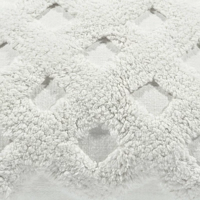 20"x20" Oversize Tufted Diagonal Family-Friendly Square Throw Pillow Cover White - Lush Décor 3 20"x20" Oversize Tufted Diagonal Family-Friendly Square Throw Pillow Cover White - Lush Décor - Image 3