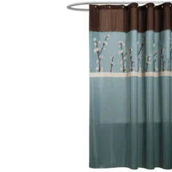 Cocoa Flower Shower Curtain Blue - Lush Décor 7 Cocoa Flower Shower Curtain Blue - Lush Décor -Home Decoration Promotion GUEST b9a3ab7a 0384 43c1 8114 b6db54507719