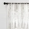 1pc 40"x84" Light Filtering Boho Macrame Tassel Curtain Panel White - Lush Décor