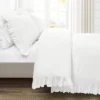 Lush Decor 3pc King Reyna 100% Cotton Duvet Cover Set White