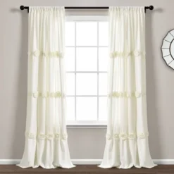 84"x40" Darla Light Filtering Window Curtain Panels - Lush Décor -Home Decoration Promotion GUEST ba94ba15 3bb4 4d45 989a 8e24330d43f9