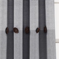 Set Of 2 Farmhouse Button Striped Yarn Dyed Woven Cotton Window Curtain Panels - Lush Décor 5 Set Of 2 Farmhouse Button Striped Yarn Dyed Woven Cotton Window Curtain Panels - Lush Décor -Home Decoration Promotion GUEST bc1d0790 fb9b 40b8 a4c7 b820228d0cb3