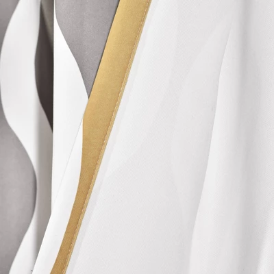 2pk 52"x108" Light Filtering Mid-Century Geo Curtain Panels Gold/Gray - Lush Décor 4 2pk 52"x108" Light Filtering Mid-Century Geo Curtain Panels Gold/Gray - Lush Décor - Image 4