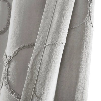 Avon Chenille Trellis Shower Curtain Light Gray - Lush Décor 5 Avon Chenille Trellis Shower Curtain Light Gray - Lush Décor - Image 5