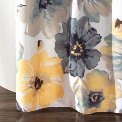 Leah Shower Curtain Yellow/Gray - Lush Décor 3 Leah Shower Curtain Yellow/Gray - Lush Décor - Image 3