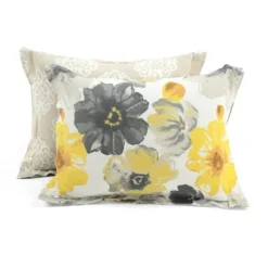 3pc Leah Cotton Duvet Cover Set Yellow/Gray - Lush Décor -Home Decoration Promotion GUEST c1e8d166 2668 43bc 9362 c5b4c0d8607c
