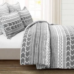 Hygge Geo Reversible Comforter Set - Lush Décor