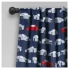 Kids' Race Cars Room Darkening Window Curtain Set Navy/Red - Lush Décor