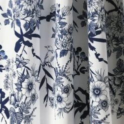 2pk 52"x84" Light Filtering Botanical Garden Curtain Panels Navy - Lush Décor -Home Decoration Promotion GUEST c6bf9ee4 701e 4b89 aea2 17a4e4668683