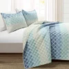 3pc Medallion Ombre Quilt & Sham Set - Lush Décor