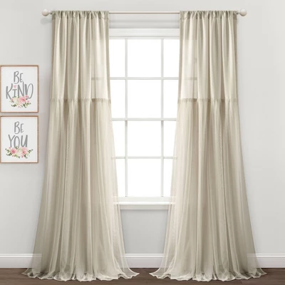 Set Of 2 (84"x40") Tulle Skirt Solid Window Curtain Panels - Lush Décor 8 Set Of 2 (84"x40") Tulle Skirt Solid Window Curtain Panels - Lush Décor - Image 8