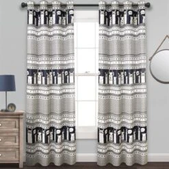 52"x84" Set Of 2 Llama Striped Room Darkening Curtain Panels - Lush Décor -Home Decoration Promotion GUEST ca3c2192 3564 4707 a033 1d82e2338e50