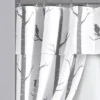 16pc Bird On The Tree Shower Curtain With Peva Lining/Ring Set Gray - Lush Décor