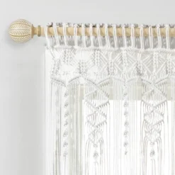 50"x20" Boho Macrame Textured Cotton Window Valance White - Lush Décor -Home Decoration Promotion GUEST d27db54b 6b56 4092 9246 83d404371b22