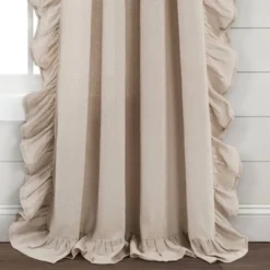 Linen Ruffle Window Curtain Panels Light - Lush Décor -Home Decoration Promotion GUEST d3ba48c2 b0bd 4778 9906 b7f1bebabffd