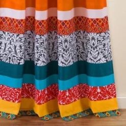 Set Of 2 Boho Stripe Light Filtering Window Curtain Panels Blue/Orange - Lush Décor -Home Decoration Promotion GUEST d42c8072 73c0 475f a0c2 86167c09b645