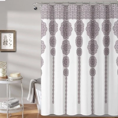 Stripe Medallion Shower Curtain - Lush Décor 11 Stripe Medallion Shower Curtain - Lush Décor - Image 11