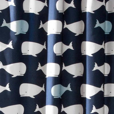 Whale Shower Curtain - Lush Décor 2 Whale Shower Curtain - Lush Décor - Image 2