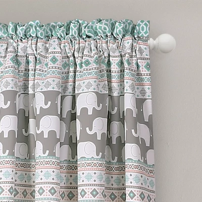 Elephant Striped Window Curtain Panels - Lush Décor 1 Elephant Striped Window Curtain Panels - Lush Décor