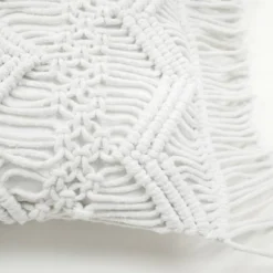 13"x20" Oversize Studio Chevron Macrame Lumbar Throw Pillow Cover With Fringes - Lush Décor 12 13"x20" Oversize Studio Chevron Macrame Lumbar Throw Pillow Cover With Fringes - Lush Décor -Home Decoration Promotion GUEST d8ded30e 2ed4 4e29 a13e 7f884b73596a