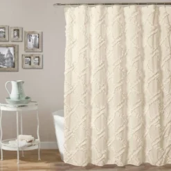 Ruffle Diamond Shower Curtain - Lush Décor -Home Decoration Promotion GUEST d992d973 1e8f 4b36 b4b9 56ce1c2b6201