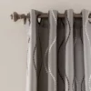 Set Of 2 Swirl Geometric Light Filtering Window Curtain Panels Gray - Lush Décor