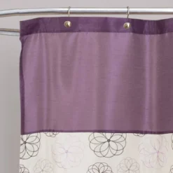 Covina Shower Curtain Purple - Lush Décor
