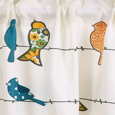 18"x52" Rowley Birds Light Filtering Valance - Lush Décor 2 18"x52" Rowley Birds Light Filtering Valance - Lush Décor - Image 2