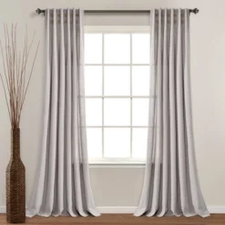 84"x40" Linen Button Pinched Pleat Light Filtering Window Curtain Panel - Lush Décor -Home Decoration Promotion GUEST deb9ac5f 2094 4889 a2c1 726a9513356f