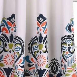 2pk 52"x95" Light Filtering Clara Curtain Panels Navy Blue - Lush Décor -Home Decoration Promotion GUEST dfd73fb0 ed36 48c5 a7c3 f1e73e4c8f32