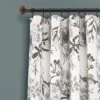 2pk 52"x108" Light Filtering Botanical Garden Curtain Panels White - Lush Décor