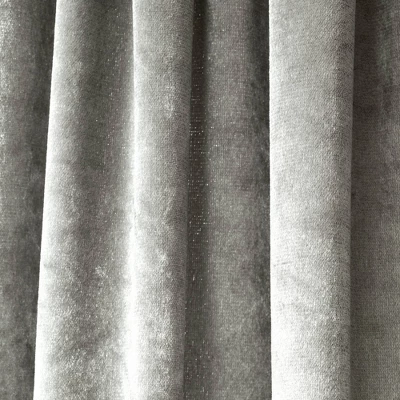 2pk 40"x84" Light Filtering Velvet Dream Bells Curtain Panels Silver - Lush Décor 2 2pk 40"x84" Light Filtering Velvet Dream Bells Curtain Panels Silver - Lush Décor - Image 2