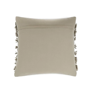 20"x20" Oversize Spencer Square Throw Pillow Taupe - Lush Décor 3 20"x20" Oversize Spencer Square Throw Pillow Taupe - Lush Décor - Image 3