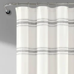 Farmhouse Striped Shower Curtain - Lush Décor