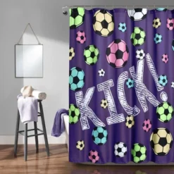 72"x72" Girls Soccer Kick Single Shower Curtain - Lush Décor -Home Decoration Promotion GUEST f5339d1b 5ab9 4a53 aae8 cb9ad229c856